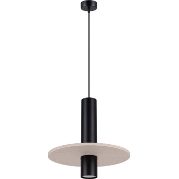Cable-hung pendant light PELTA 1xGU10/10W/230V black/cream