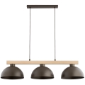 Cable-hung pendant light VERTA 3xE27/15W/230V brown/beige