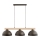 Cable-hung pendant light VERTA 3xE27/15W/230V brown/beige