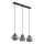 Cable-hung pendant light ZULIA 3xE27/15W/230V Black/Smoked Black