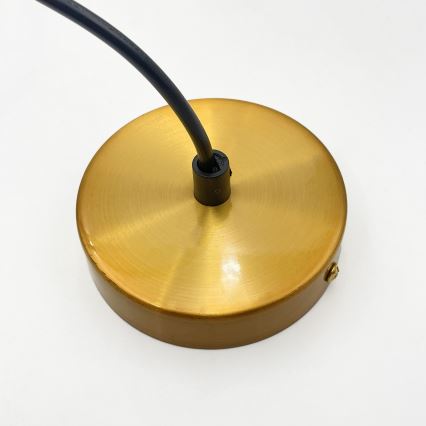 Cable-hung pendant MILOU 1xE27/15W/230V gold/smoked beige