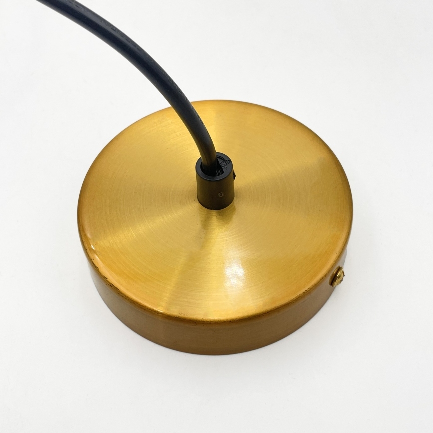 Cable-hung pendant MILOU 1xE27/15W/230V gold/smoked beige