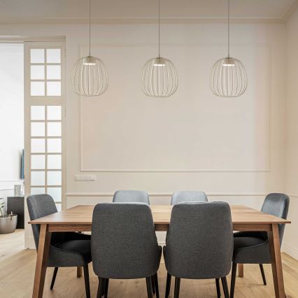 Cable-hung pendant OVELLA 1xGX53/10W/230V Ø 25 cm cream