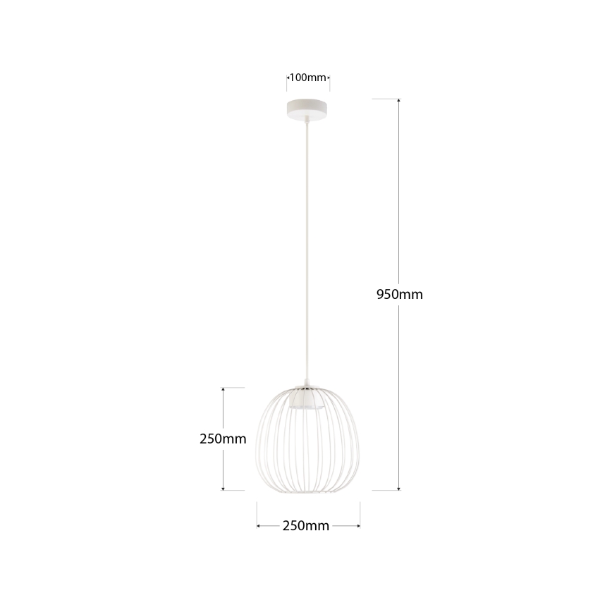 Cable-hung pendant OVELLA 1xGX53/10W/230V Ø 25 cm cream