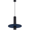 Cable-hung pendant PELTA 1xGU10/10W/230V black/blue