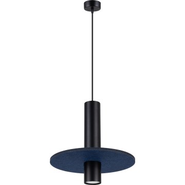 Cable-hung pendant PELTA 1xGU10/10W/230V black/blue