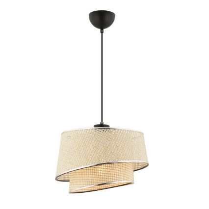 Cable pendant BARETTE 1xE27/60W/230V cream/polished chrome