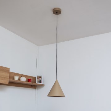 Cable pendant ETNA 1xE27/15W/230V, Ø 18.5 cm, beige
