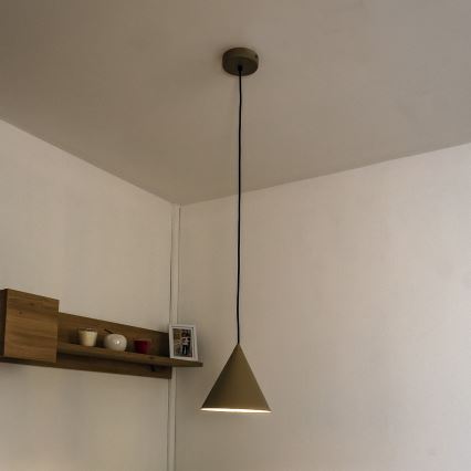 Cable pendant ETNA II 1xE27/15W/230V, Ø 18.5 cm, beige