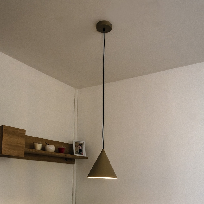 Cable pendant ETNA II 1xE27/15W/230V, Ø 18.5 cm, beige