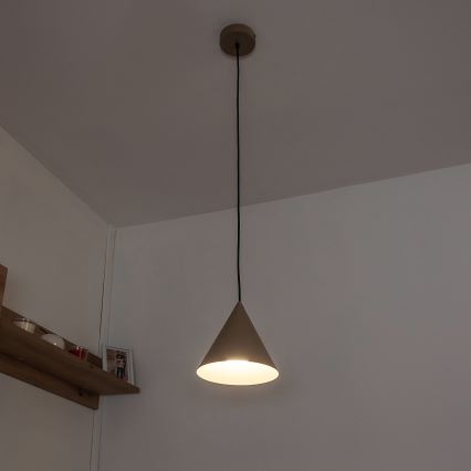 Cable pendant ETNA II 1xE27/15W/230V, Ø 18.5 cm, beige