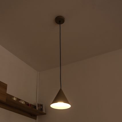 Cable pendant ETNA II 1xE27/15W/230V, Ø 18.5 cm, beige