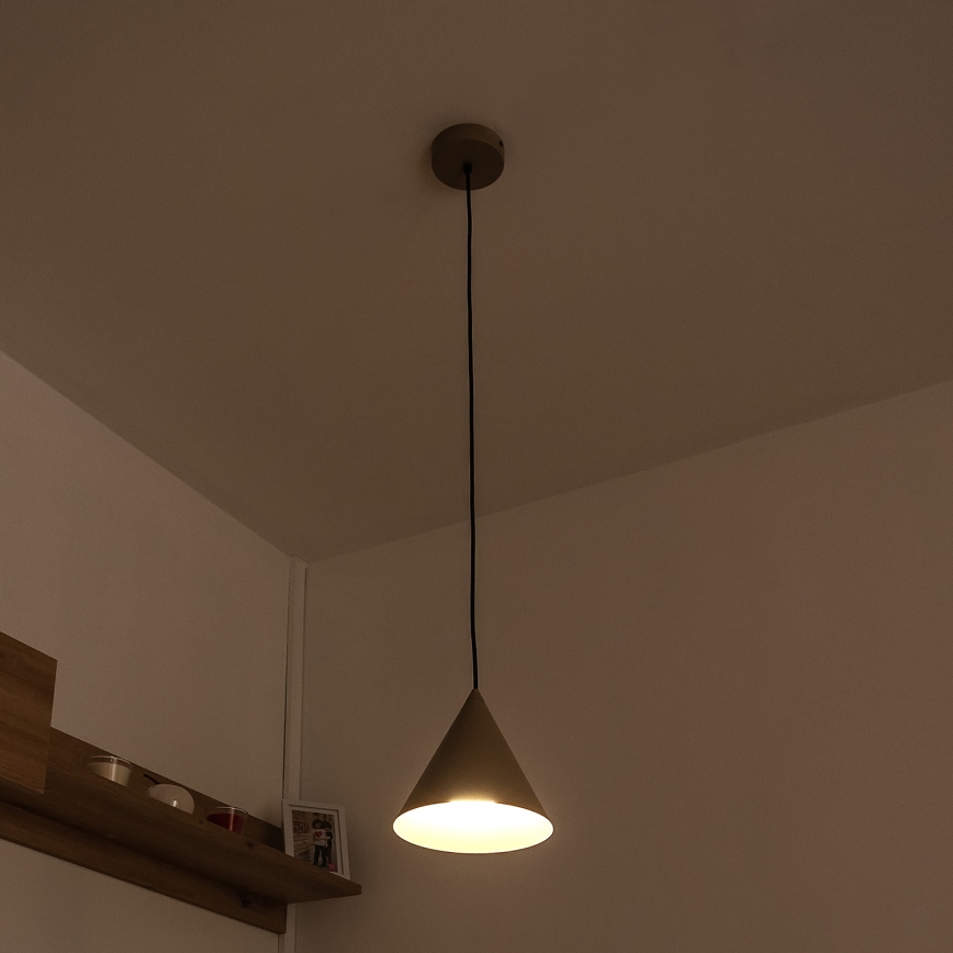 Cable pendant ETNA II 1xE27/15W/230V, Ø 18.5 cm, beige