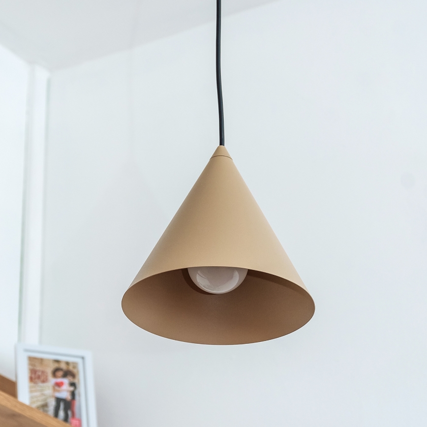 Cable pendant ETNA II 1xE27/15W/230V, Ø 18.5 cm, beige