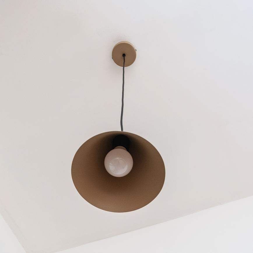 Cable pendant ETNA II 1xE27/15W/230V, Ø 18.5 cm, beige