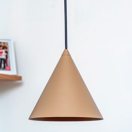 Cable pendant ETNA II 1xE27/15W/230V, Ø 18.5 cm, beige