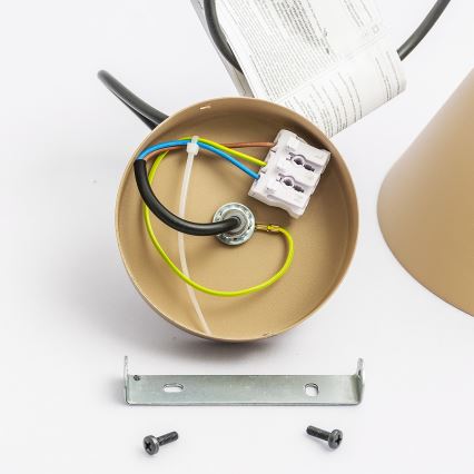 Cable pendant ETNA II 1xE27/15W/230V, Ø 18.5 cm, beige