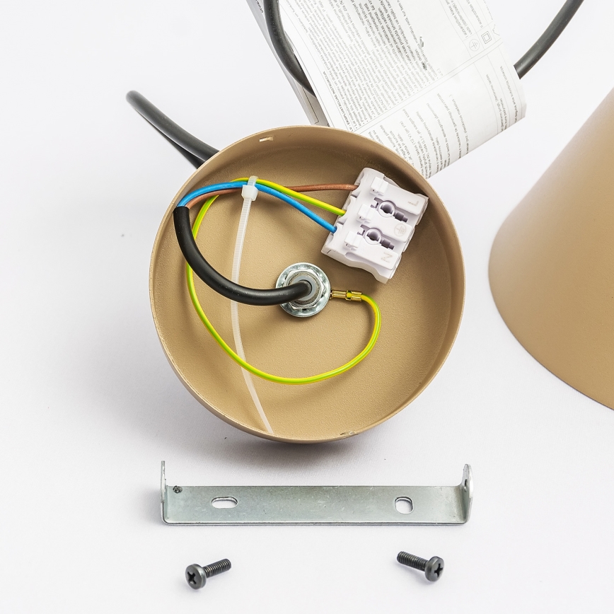 Cable pendant ETNA II 1xE27/15W/230V, Ø 18.5 cm, beige