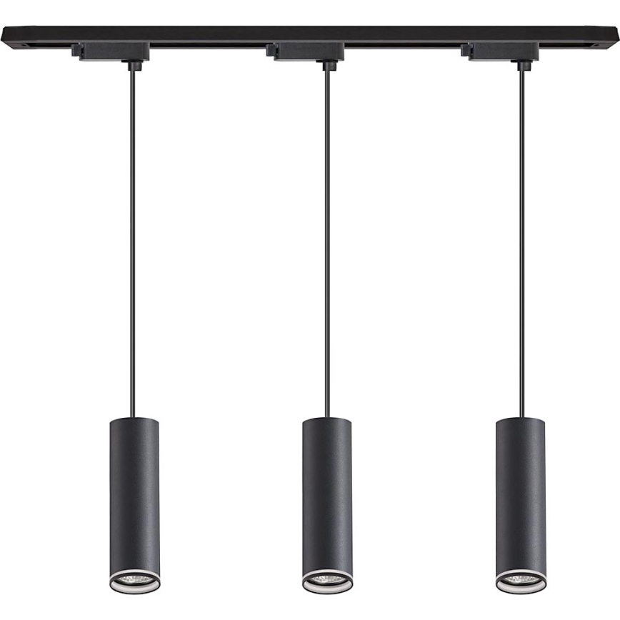 Cable pendant for PIPE track system 3xGU10/10W/230V black