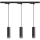 Cable pendant for PIPE track system 3xGU10/10W/230V black