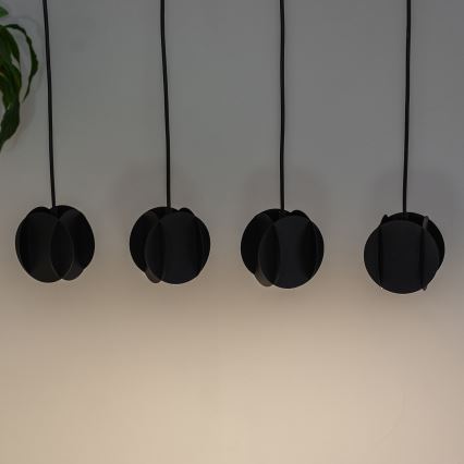 Cable pendant lamp GAMBIT 4xGU10/10W/230V black