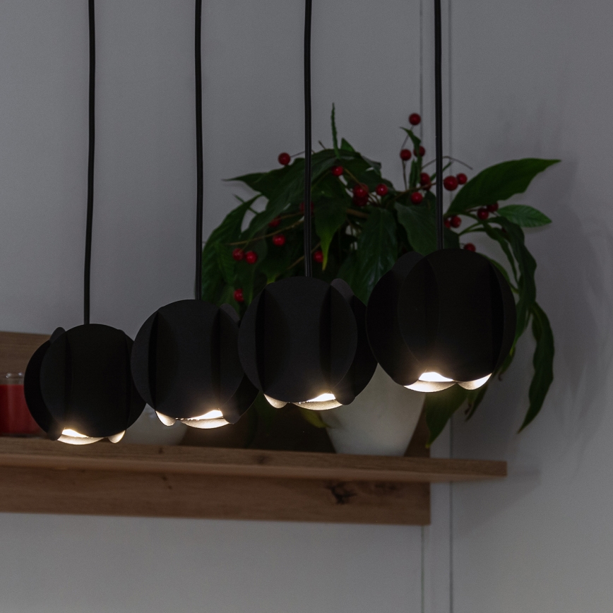 Cable pendant lamp GAMBIT 4xGU10/10W/230V black