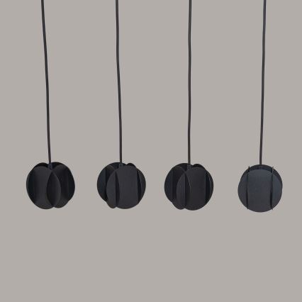 Cable pendant lamp GAMBIT 4xGU10/10W/230V black