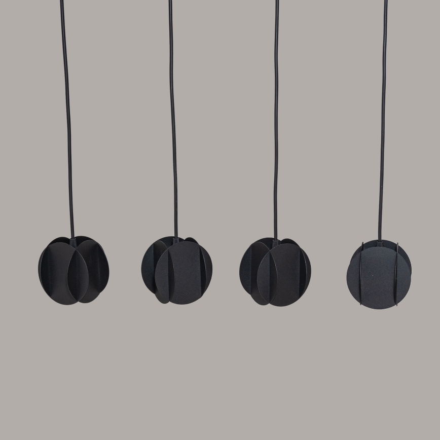 Cable pendant lamp GAMBIT 4xGU10/10W/230V black