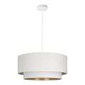 Cable pendant lamp NATIA 1xE27/60W/230V Ø 45 cm white