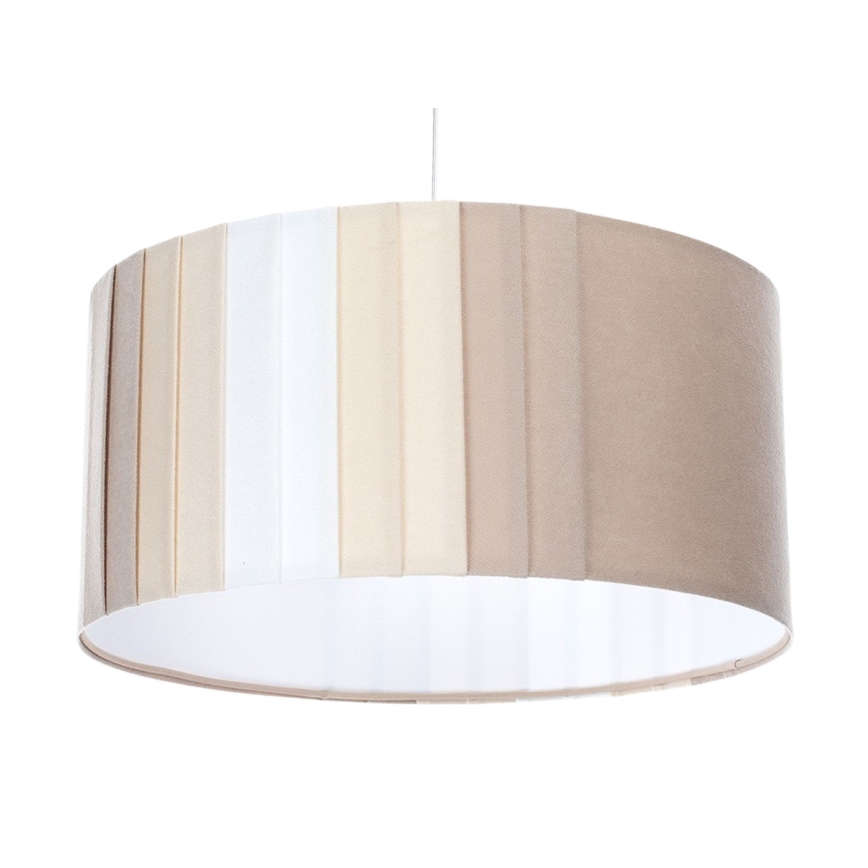 Cable pendant lamp STRIPES 1xE27/60W/230V, Ø 40 cm, beige