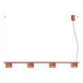 Cable pendant light AURA 4xGX53/10W/230V red