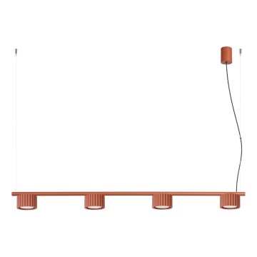 Cable pendant light AURA 4xGX53/10W/230V red