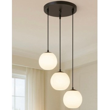 Cable pendant light BALLISTIC 3xE27/40W/230V black