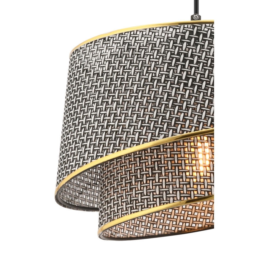 Cable Pendant Light BARETTE 1xE27/60W/230V grey/gold