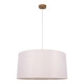 Cable pendant light BENITA 1xE27/40W/230V cream/oak