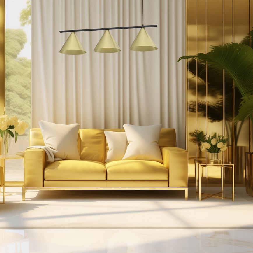 Cable pendant light CAPITAL 3xGX53/15W/230V gold