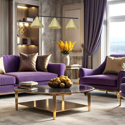 Cable pendant light CAPITAL 3xGX53/15W/230V gold