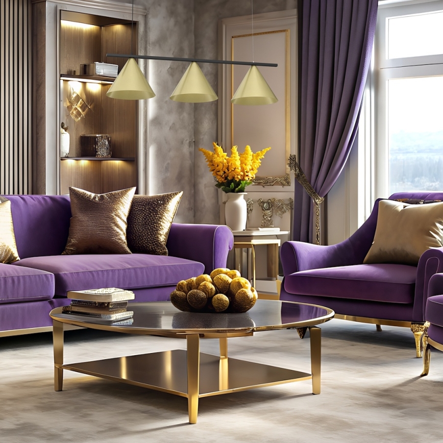 Cable pendant light CAPITAL 3xGX53/15W/230V gold