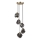 Cable pendant light CRISTAL 5xE14/15W/230V brass/smoked black