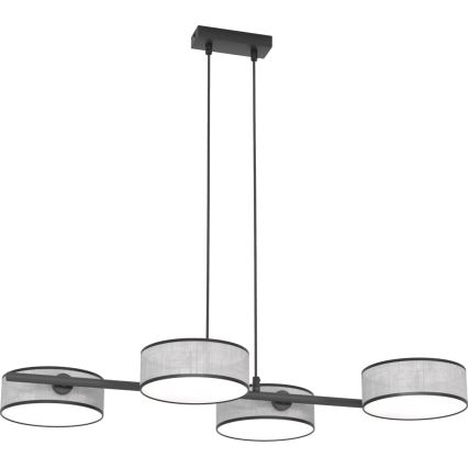 Cable pendant light DRUMZ 4xE14/10W/230V gray