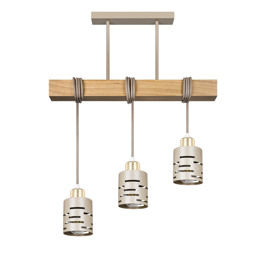 Cable pendant light ELEN 3xE27/35W/230V beige/gold/brown