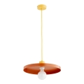 Cable pendant light ETERI 1xE27/15W/230V, copper/yellow