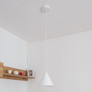Cable pendant light ETNA 1xE27/15W/230V Ø 18.5 cm white