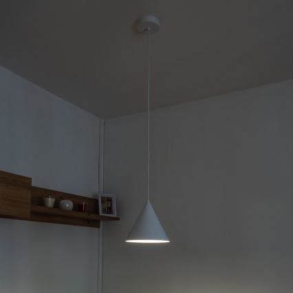 Cable pendant light ETNA 1xE27/15W/230V Ø 18.5 cm white