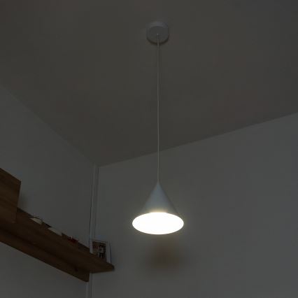 Cable pendant light ETNA II 1xE27/15W/230V Ø 18.5 cm white