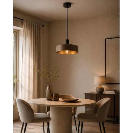 Cable pendant light HAKI 1xE27/60W/230V brown/black