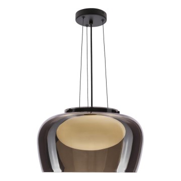 Cable pendant light INSIEME 1xGX53/10W/230V Ø 38 cm smoked black