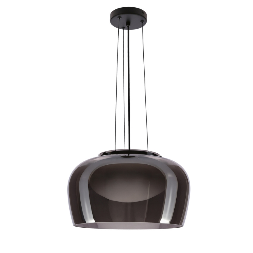 Cable pendant light INSIEME 1xGX53/10W/230V Ø 38 cm smoked black