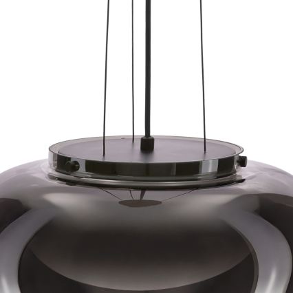 Cable pendant light INSIEME 1xGX53/10W/230V Ø 38 cm smoked black