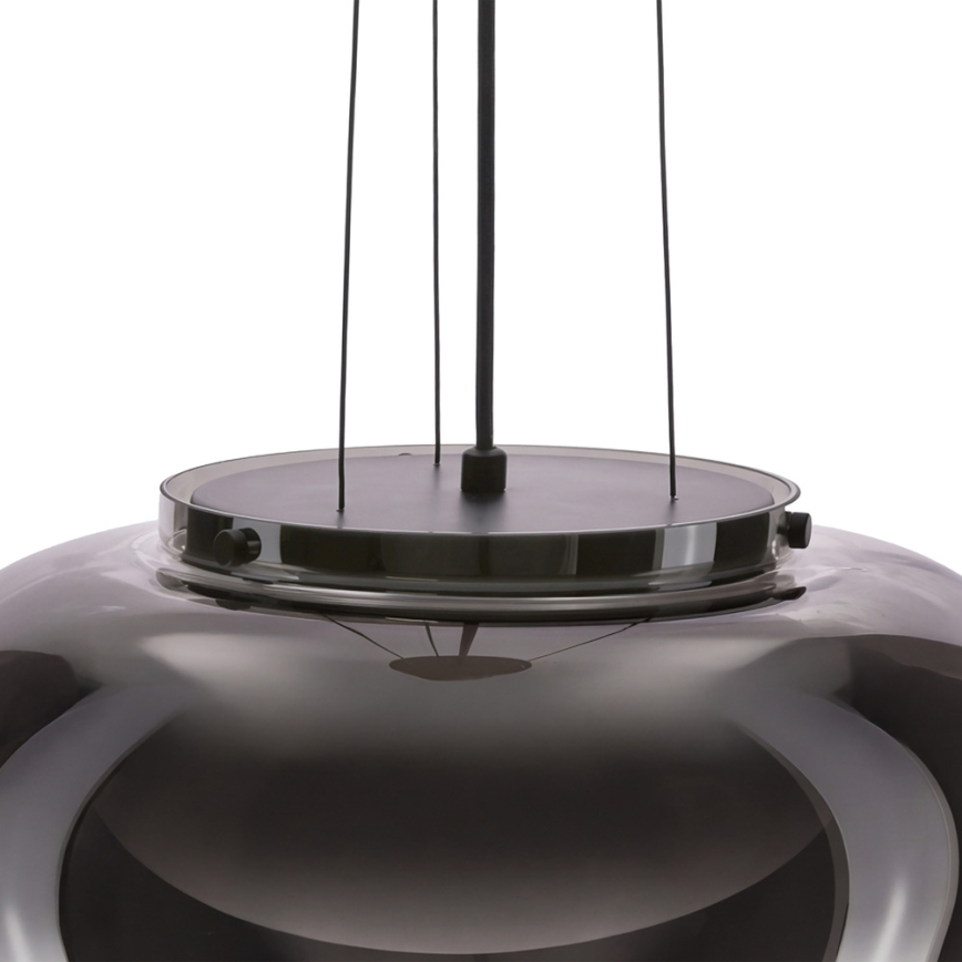 Cable pendant light INSIEME 1xGX53/10W/230V Ø 38 cm smoked black